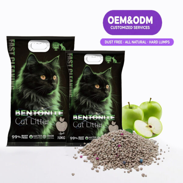 Cat Global® 5kg 10kg bentonite cat litter apple OEM